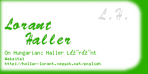 lorant haller business card
